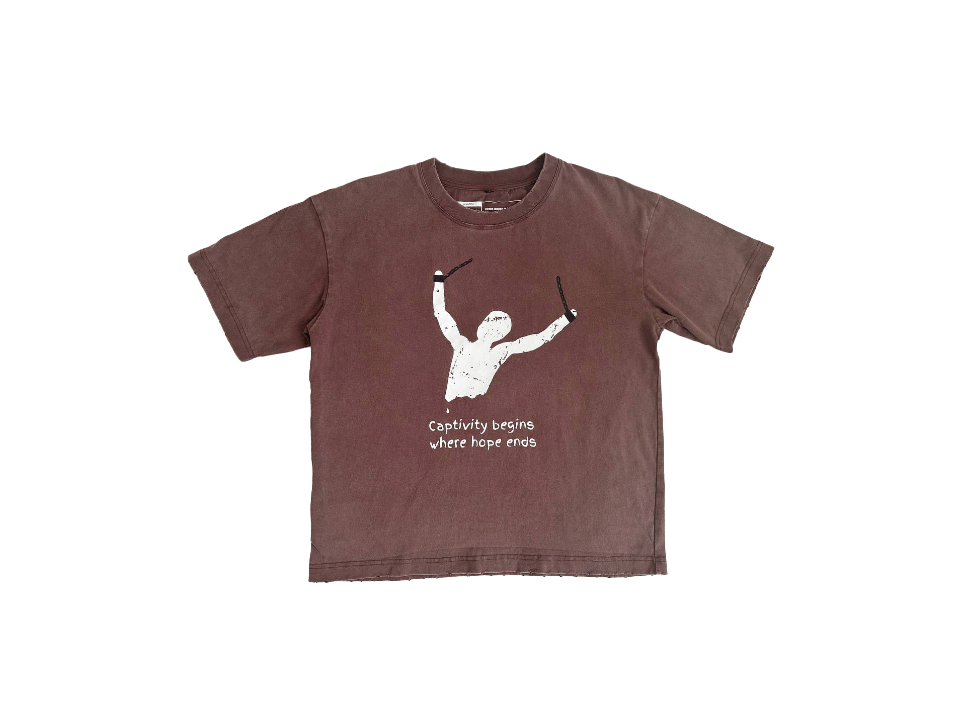 Oversized cropped T-Shirt "Desperate"